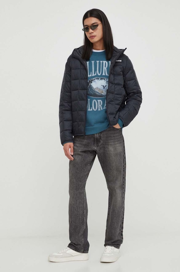 Hollister Co. felső KI322.3189.230 türkiz AW23
