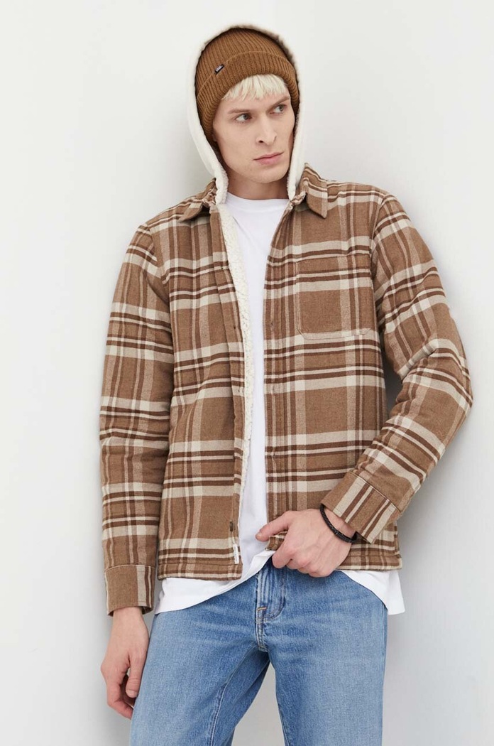 Hollister Co. koszula wzorzyste brązowy KI325.3120.428