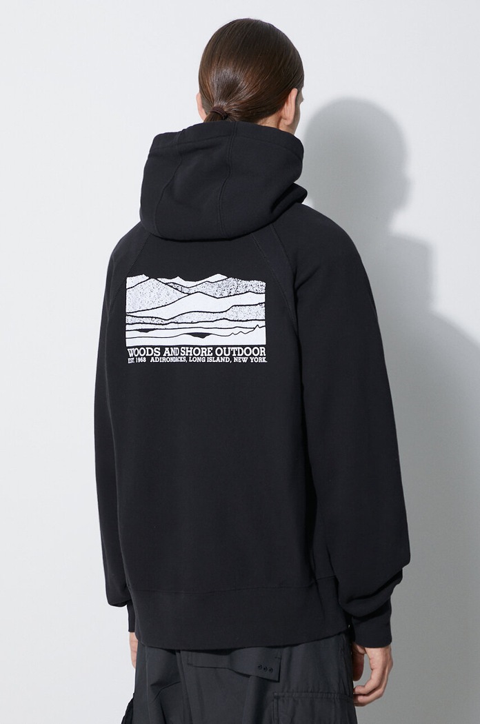 Дрехи Памучен суичър Engineered Garments Raglan Hoodie 23F1B021.NP098 черен