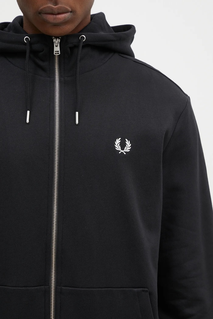 Pamučna dukserica Fred Perry crna J7536.198