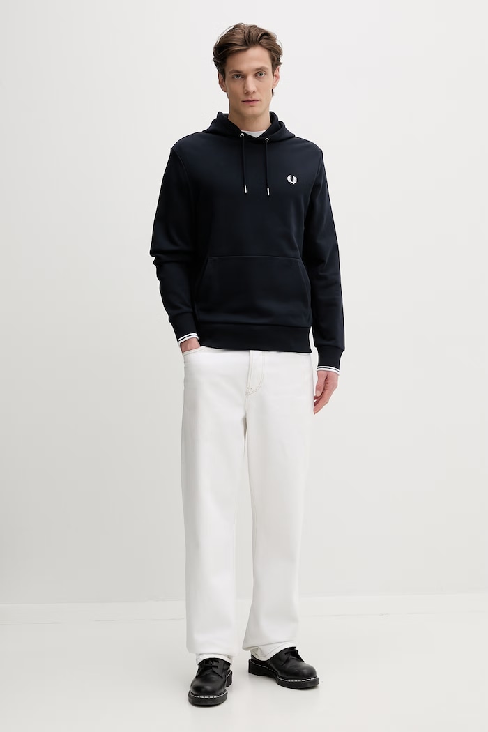 Bavlnená mikina Fred Perry M2643.248 tmavomodrá AA00