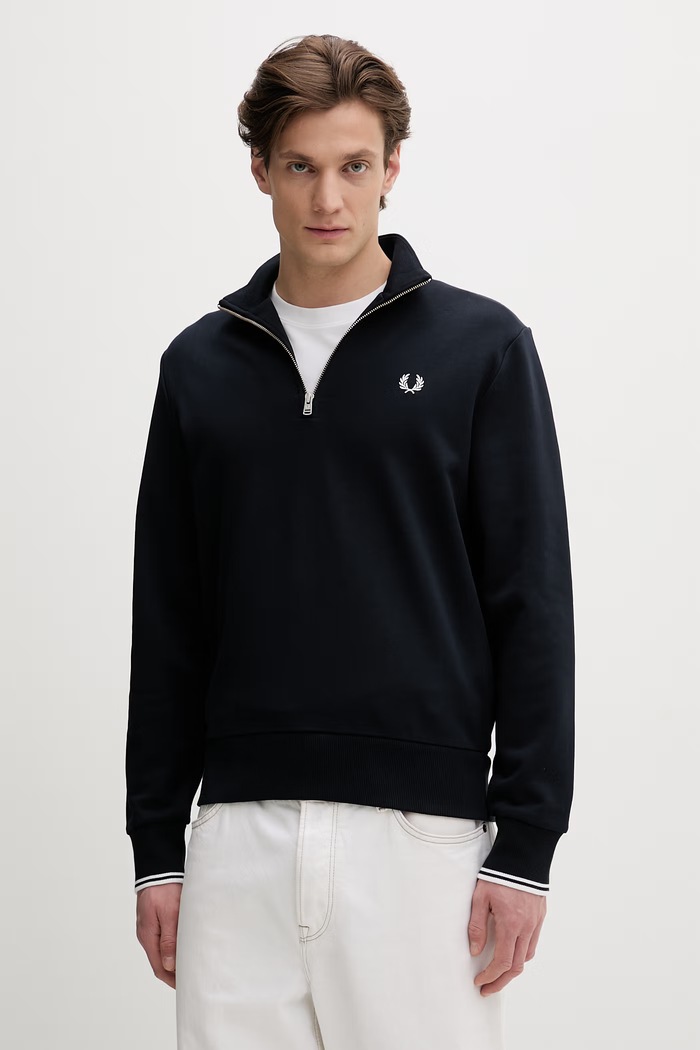 Fred Perry bluză imprimeu bleumarin M3574.608