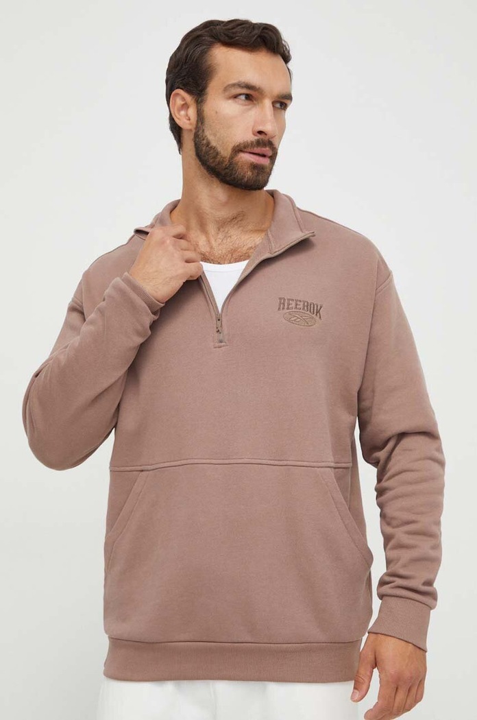 Reebok Classic pamut melegítőfelső 100036747 barna AW23