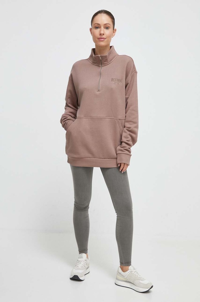 Reebok Classic pamut melegítőfelső 100036747 barna
