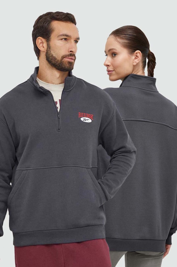 Reebok Classic bluza bawełniana aplikacja szary 100036746