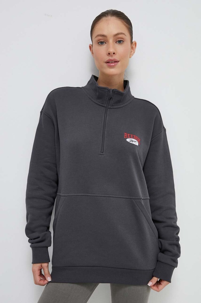 Odzież Reebok Classic bluza bawełniana 100036746 szary