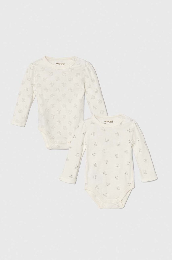 Mayoral Newborn body din bumbac pentru bebelusi 2-pack Produs pentru bebe bej 2733.2D.Newborn.9BYX