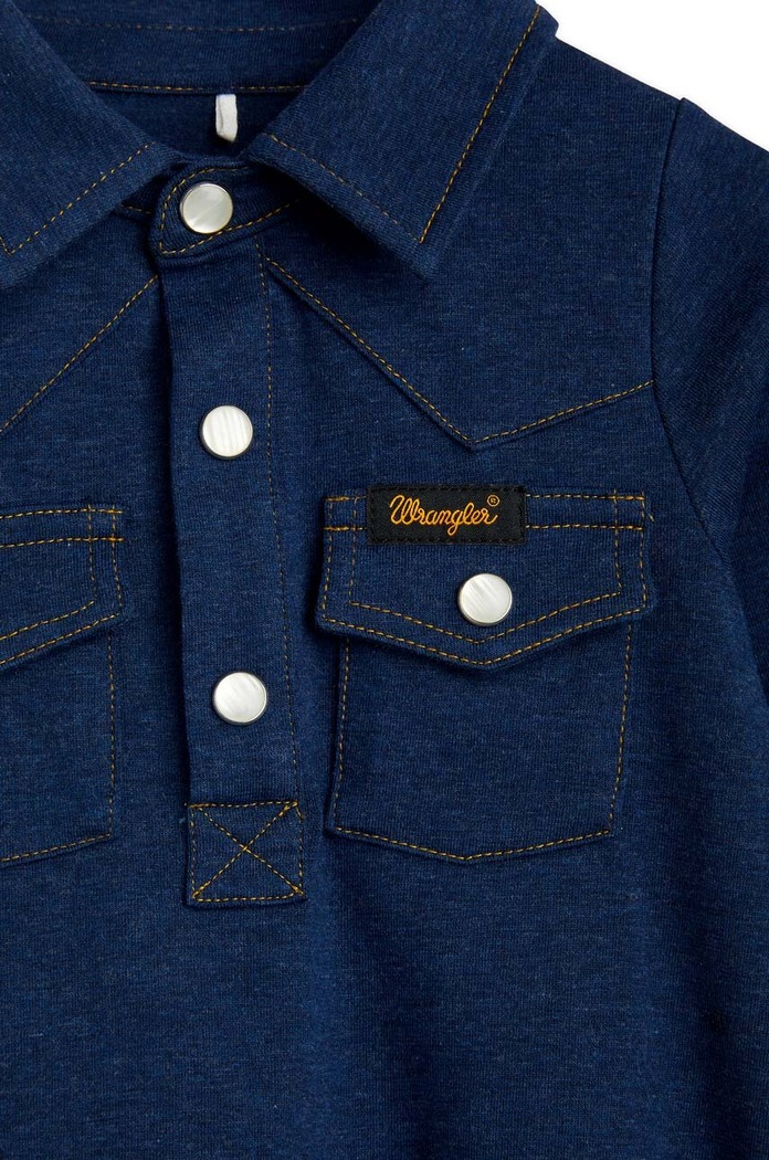 Mini Rodini body neoanto Mini Rodini x Wrangler blu navy 2384010060