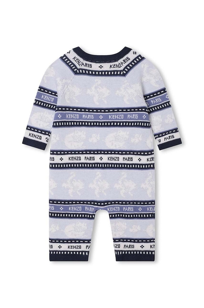 Kenzo Kids rampers bawełniany niemowlęcy K94110 niebieski AW23