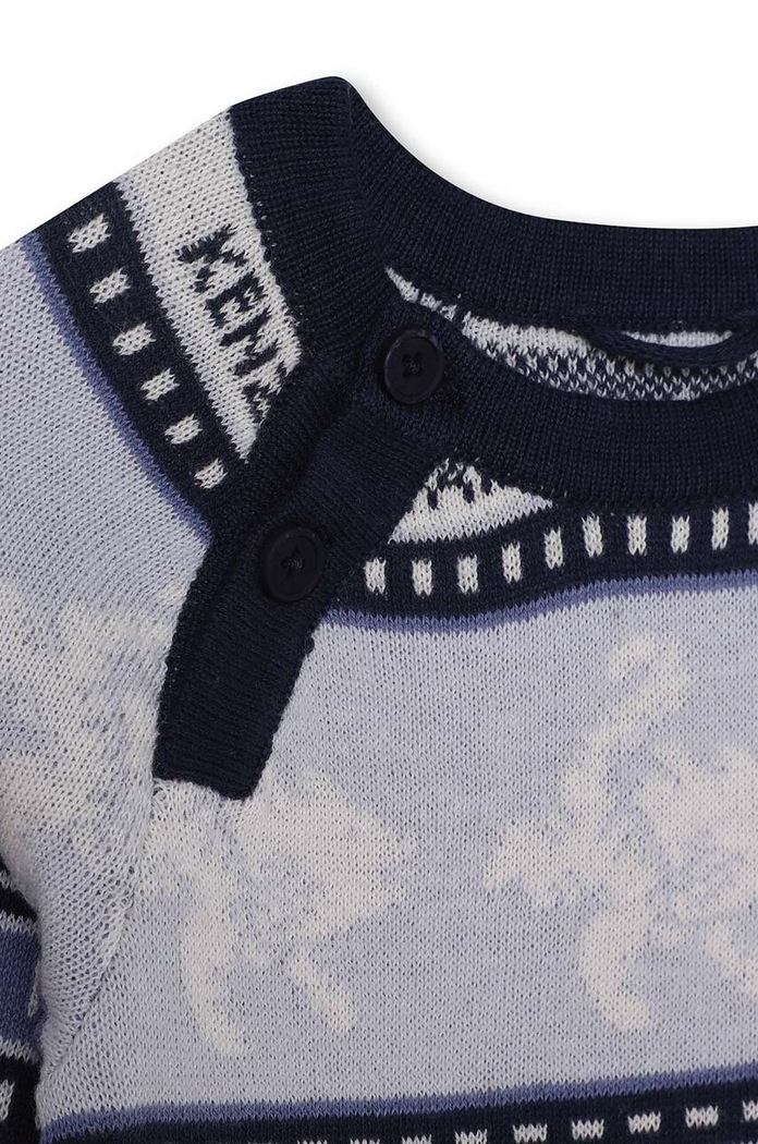 Chłopiec Kenzo Kids rampers bawełniany niemowlęcy K94110 niebieski