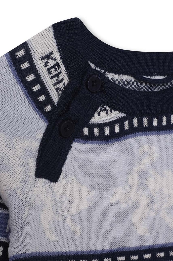 Chłopiec Kenzo Kids rampers bawełniany niemowlęcy K94110 niebieski