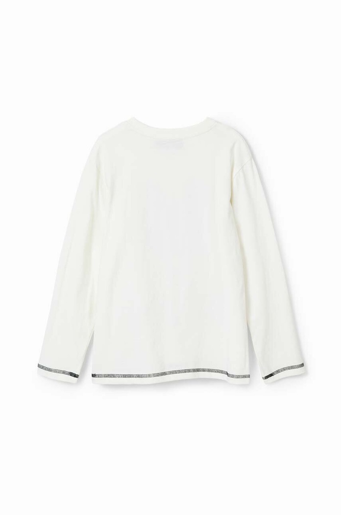 Chłopiec Desigual longsleeve bawełniany dziecięcy 23WBTK14 biały
