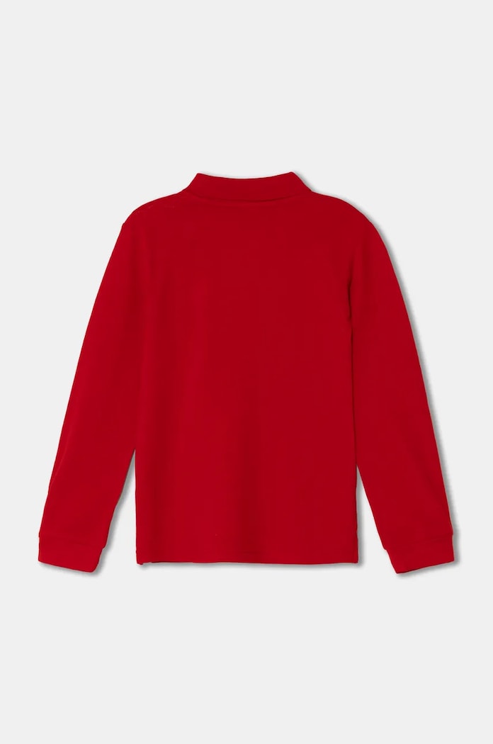 Dětské bavlněné tričko s dlouhým rukávem United Colors of Benetton 3089G3009.P.SEASONAL červená AW24