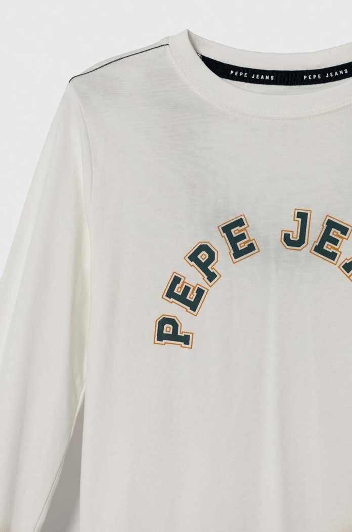 Chłopiec Pepe Jeans longsleeve bawełniany dziecięcy PB503730 biały