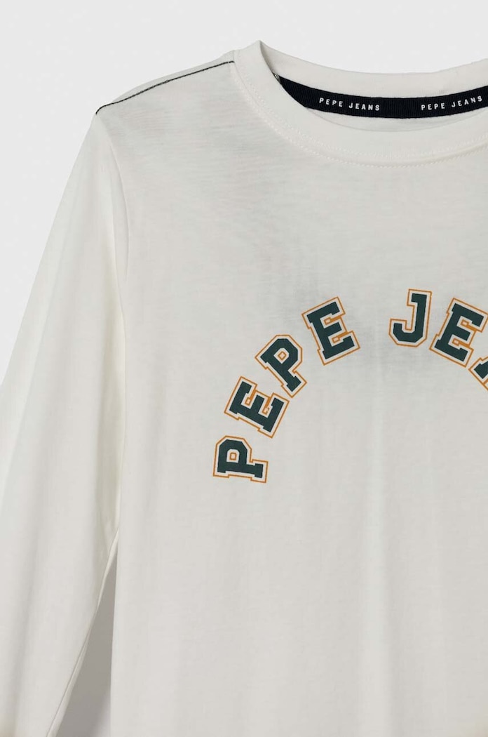 Chłopiec Pepe Jeans longsleeve bawełniany dziecięcy PB503730 biały