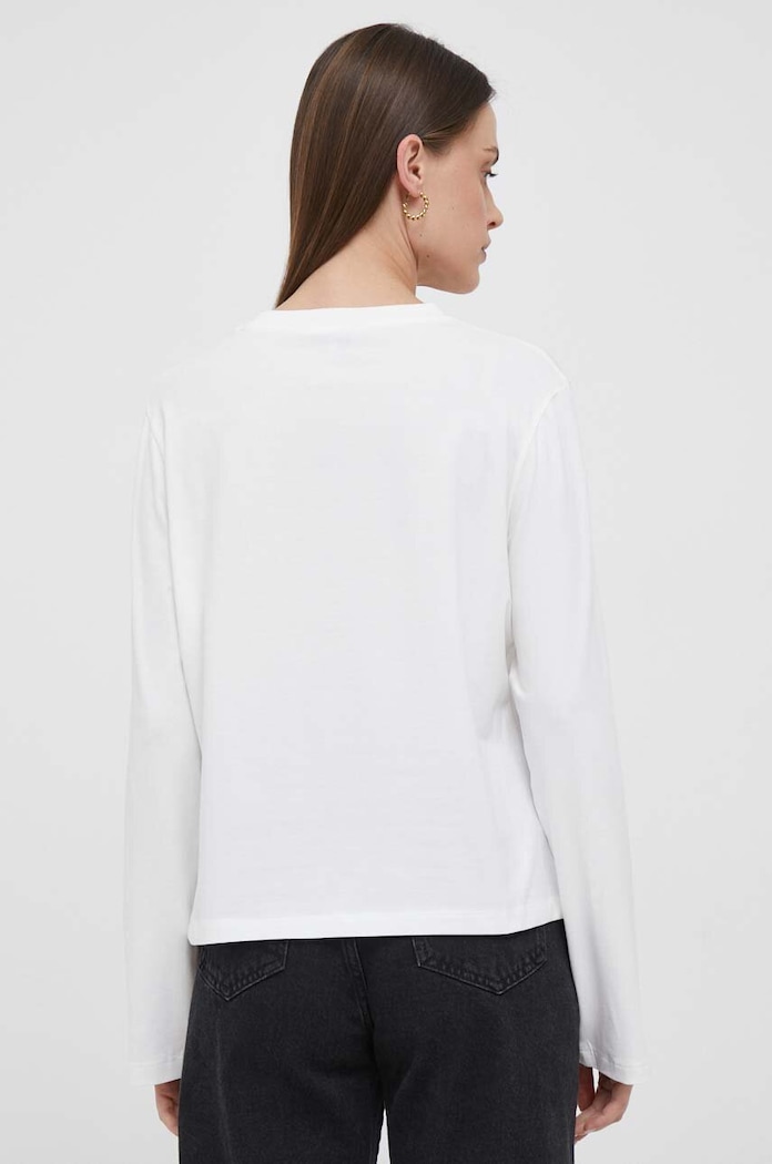 Odzież Tommy Hilfiger longsleeve WW0WW39784 biały