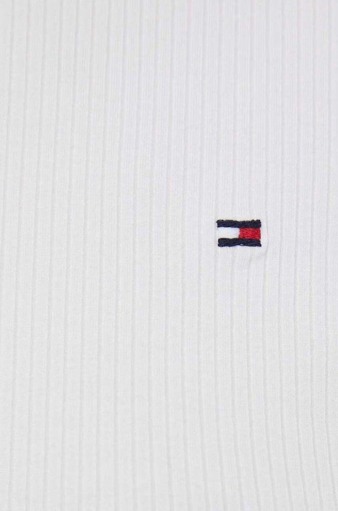 Tričko s dlhým rukávom Tommy Hilfiger WW0WW39826 béžová