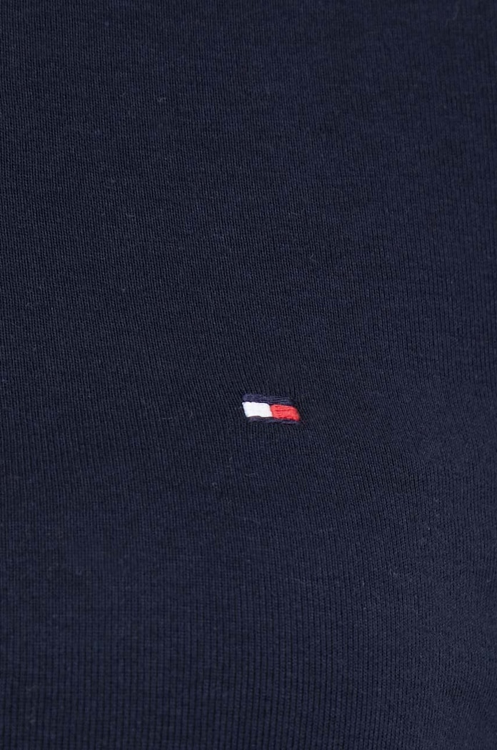 Βαμβακερή μπλούζα με μακριά μανίκια Tommy Hilfiger WW0WW40829 σκούρο μπλε