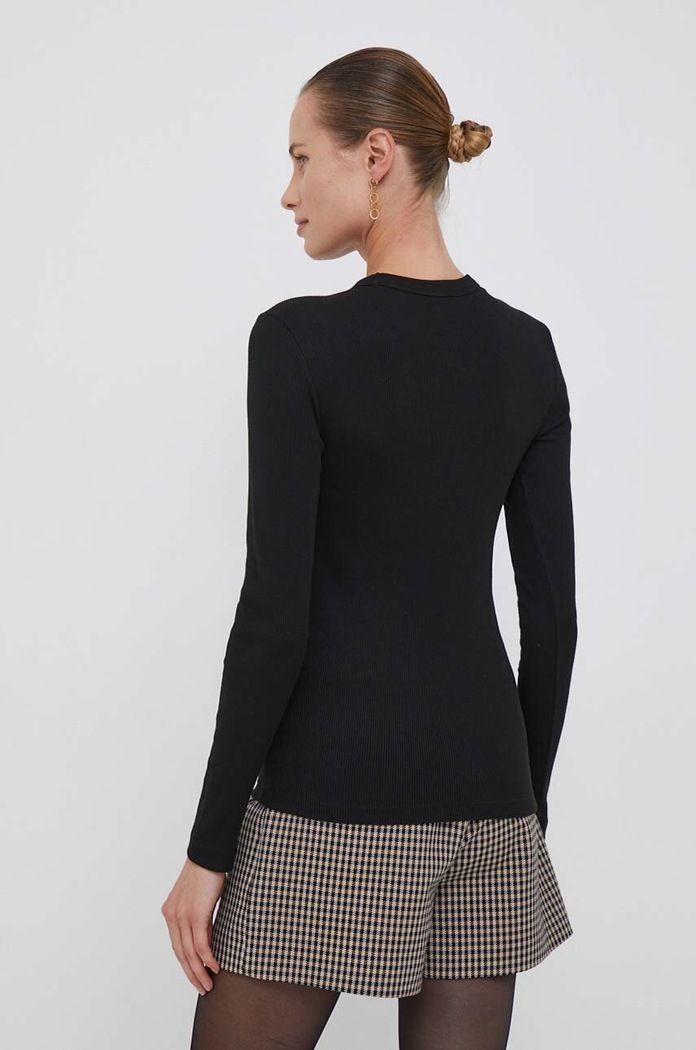 Îmbrăcăminte Lacoste longsleeve din bumbac TF1692 negru