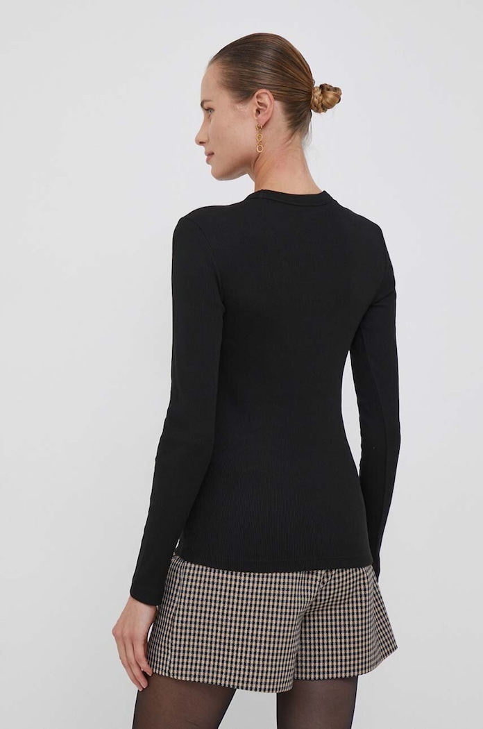 Îmbrăcăminte Lacoste longsleeve din bumbac TF1692 negru