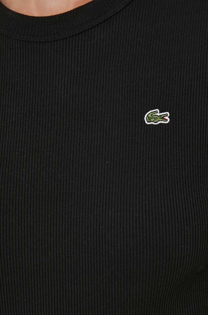 Lacoste longsleeve din bumbac TF1692 negru