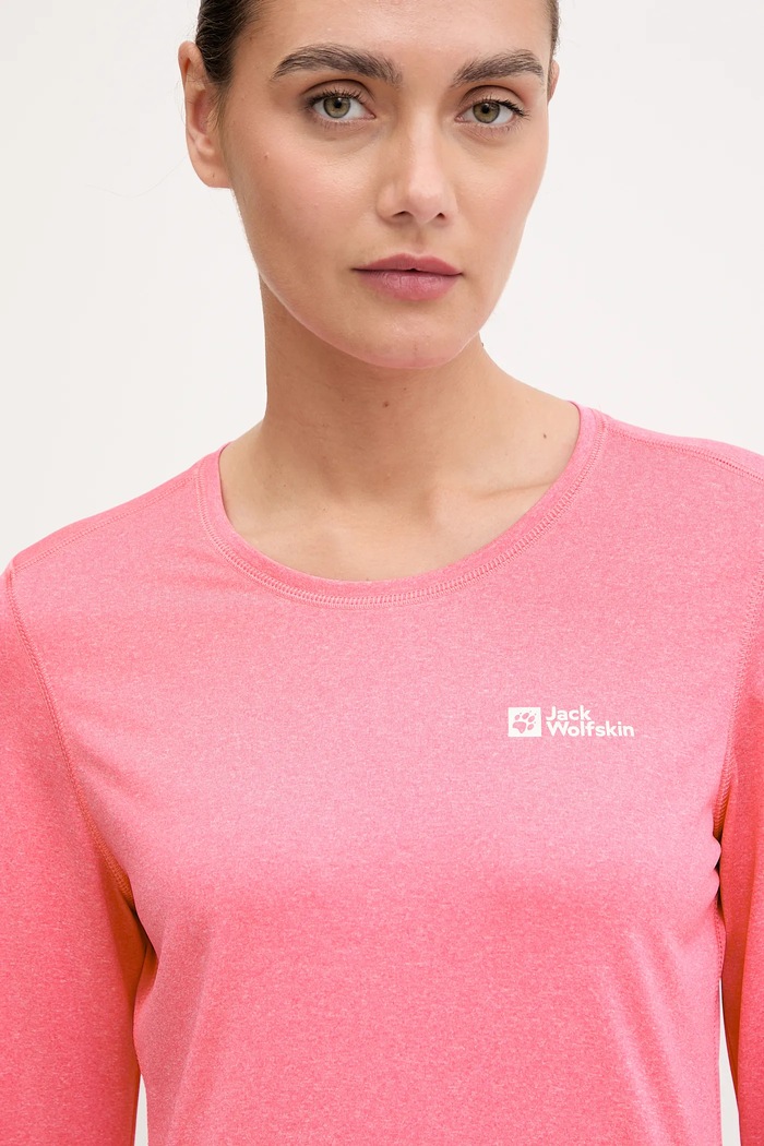 Sportovní tričko s dlouhým rukávem Jack Wolfskin Sky Thermal růžová 1808961