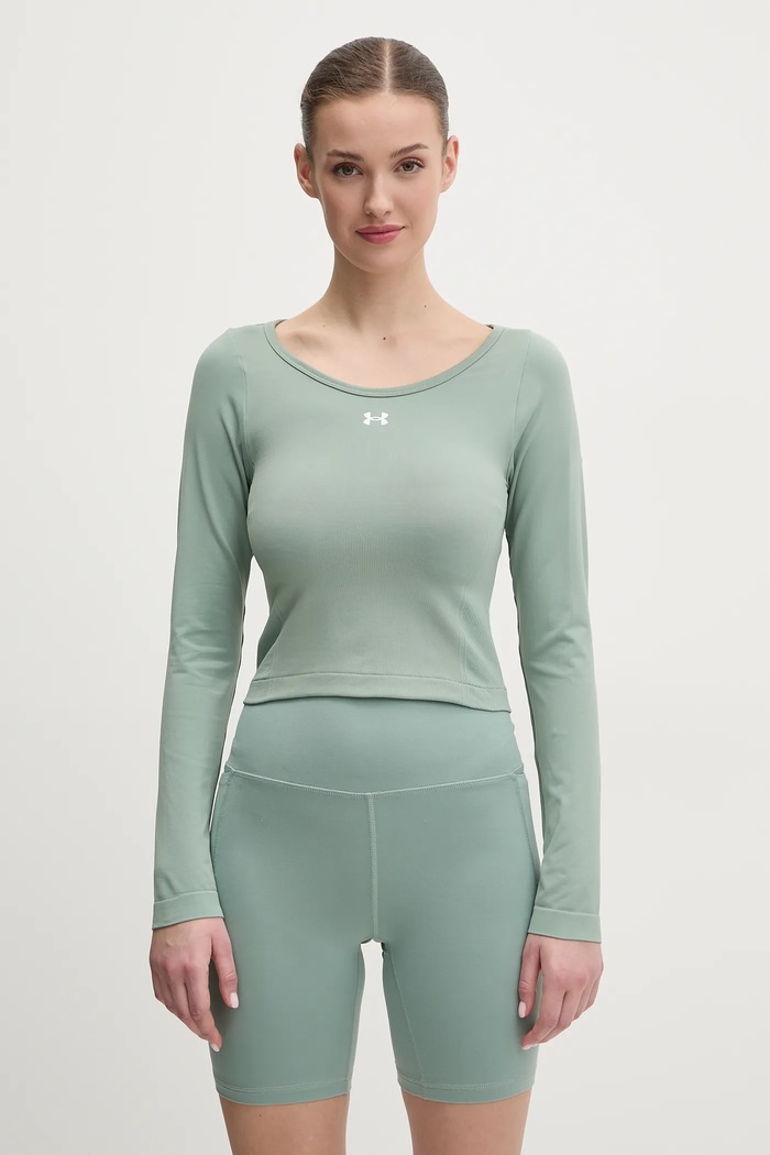 Majica dugih rukava za trening Under Armour Train Seamless slim zelena 1379150