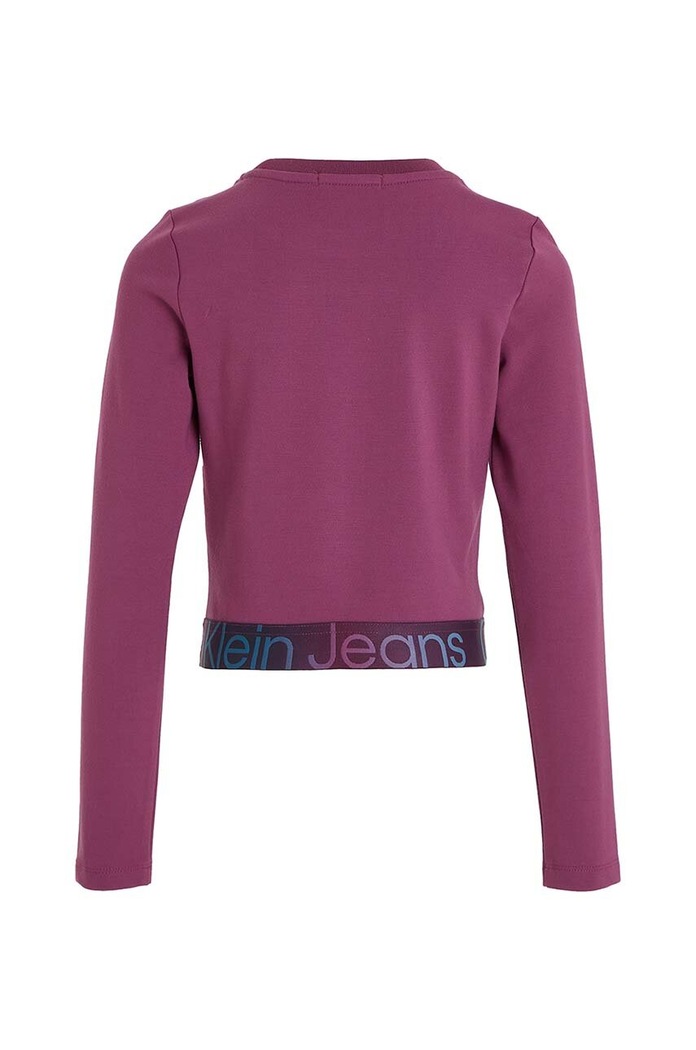 Dziewczynka Calvin Klein Jeans longsleeve dziecięcy IG0IG02196.9BYX fioletowy