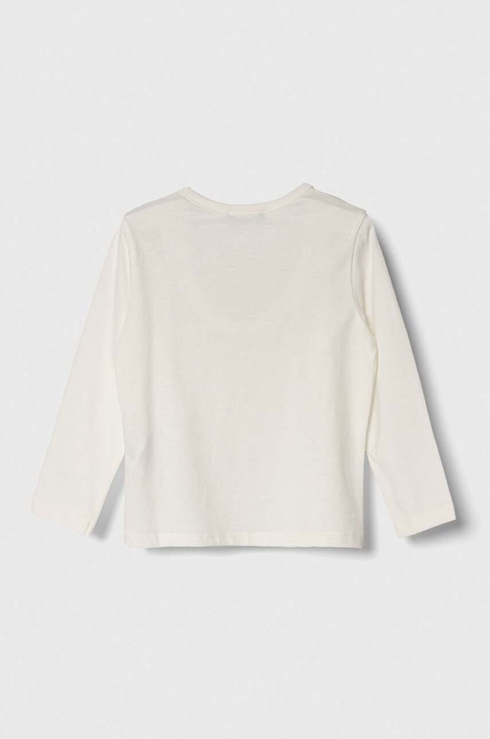 United Colors of Benetton gyerek pamut hosszú ujjú felső 3096G10AJ.P.SEASONAL fehér AW23