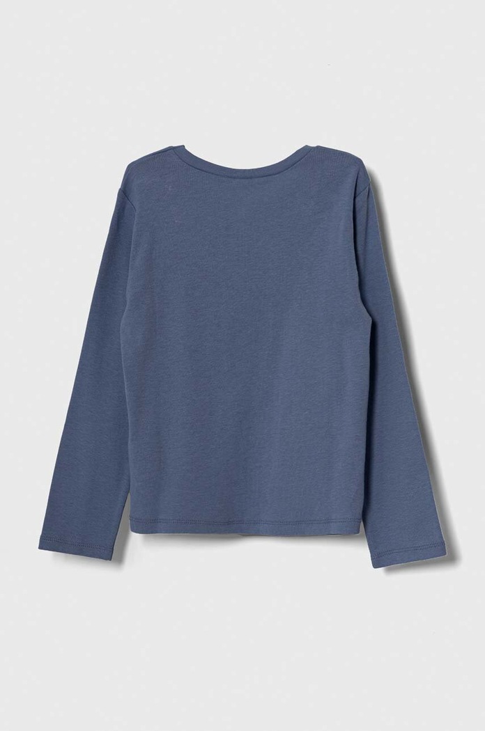 United Colors of Benetton gyerek pamut hosszú ujjú felső 3I9WG10A3.P.SEASONAL kék AW23