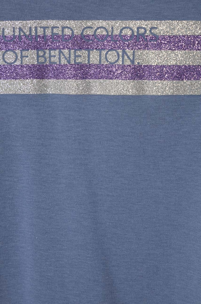 Lány United Colors of Benetton gyerek pamut hosszú ujjú felső 3I9WG10A3.P.SEASONAL kék