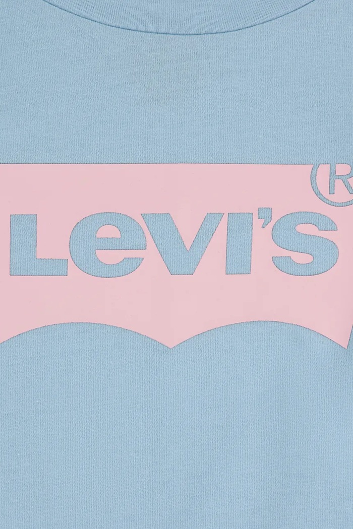 Dziewczynka Levi's longsleeve dziecięcy bawełniany BATWING TEE 4EA643 niebieski