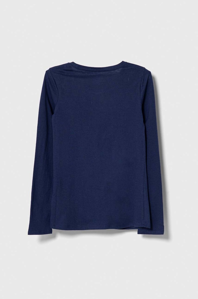 Levi's longsleeve din bumbac pentru copii 4EA643 albastru AW23