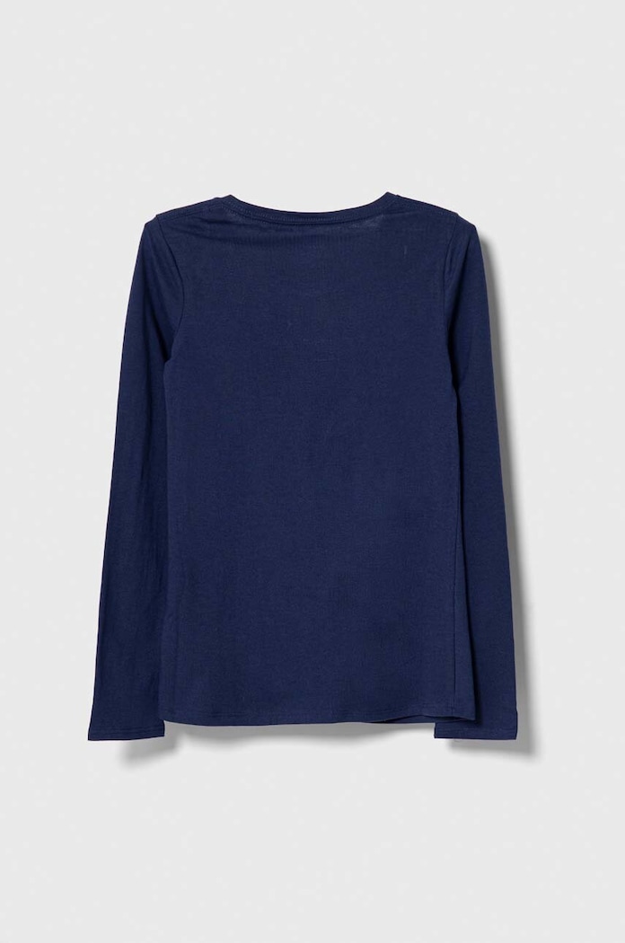 Levi's longsleeve din bumbac pentru copii 4EA643 albastru AW23