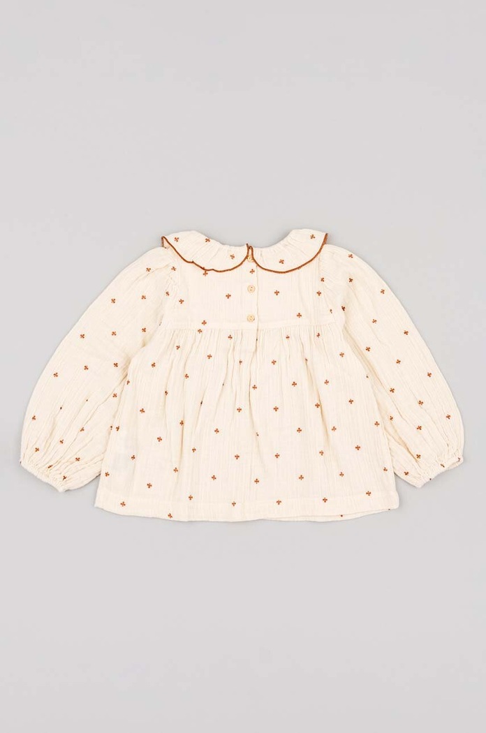 zippy bluzka bawełniana dziecięca 3105520401 beżowy AW23