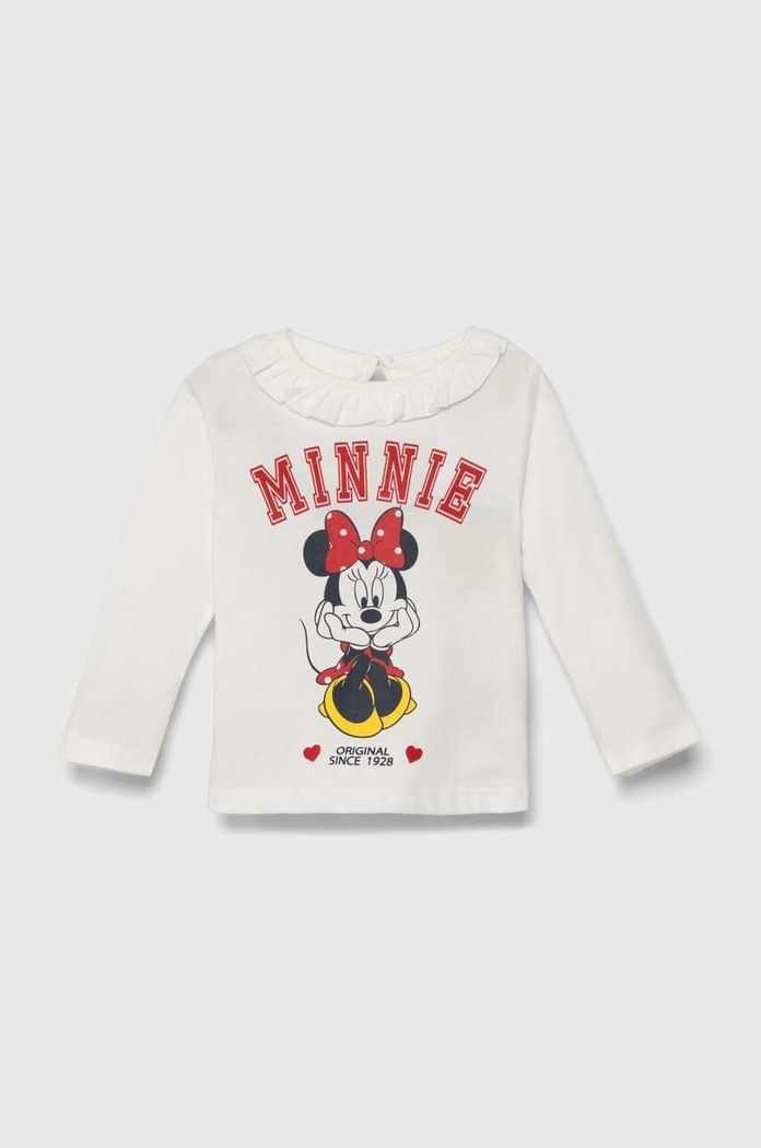 Pamučna majica dugih rukava za bebe zippy x Disney print bijela 3105654001