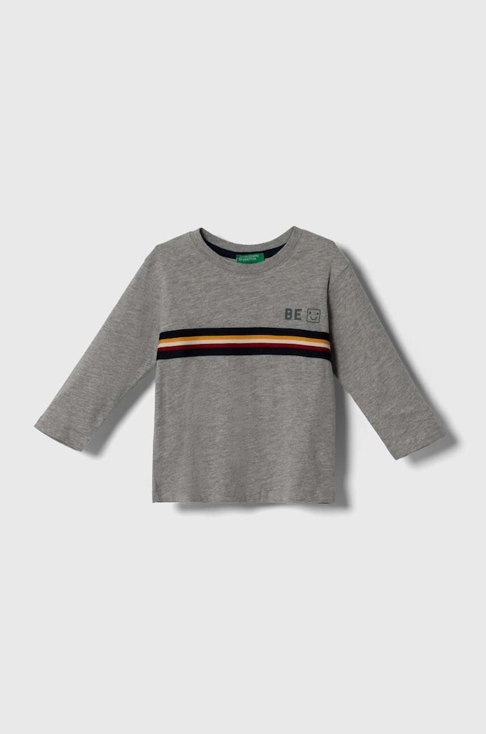United Colors of Benetton gyerek pamut hosszú ujjú felső pamut szürke 3VR5G10AT.P.SEASONAL