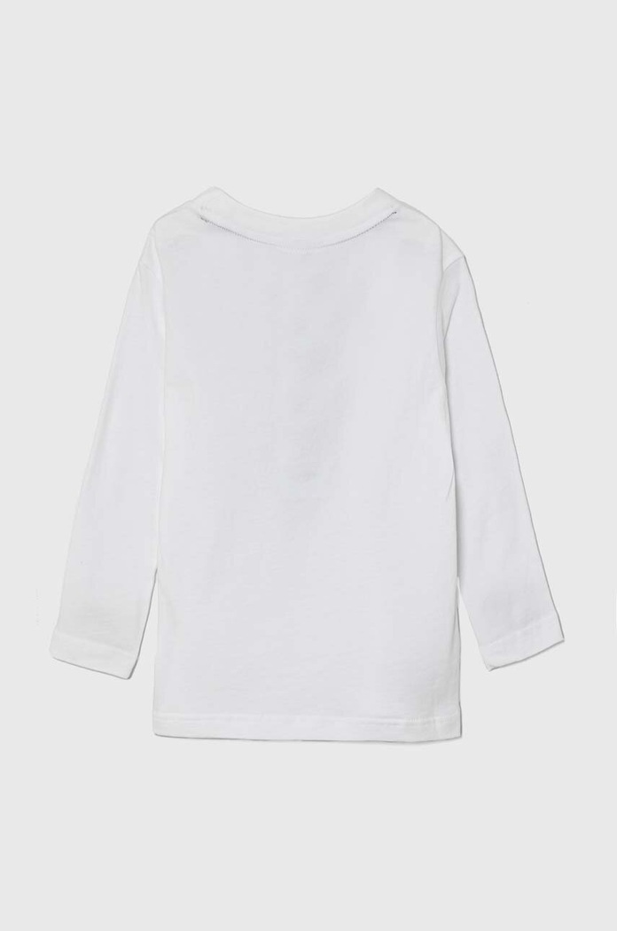 Lacoste longsleeve bawełniany dziecięcy TJ1123 biały AW25