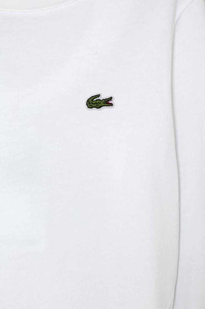 Chłopiec Lacoste longsleeve bawełniany dziecięcy TJ1123 biały