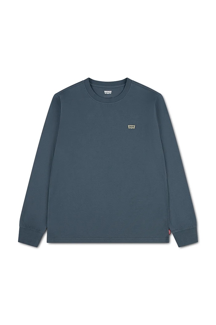 Levi's блуза с дълги ръкави за деца с памук GRAPHIC TEE SHIRT тъмносин 8EC706