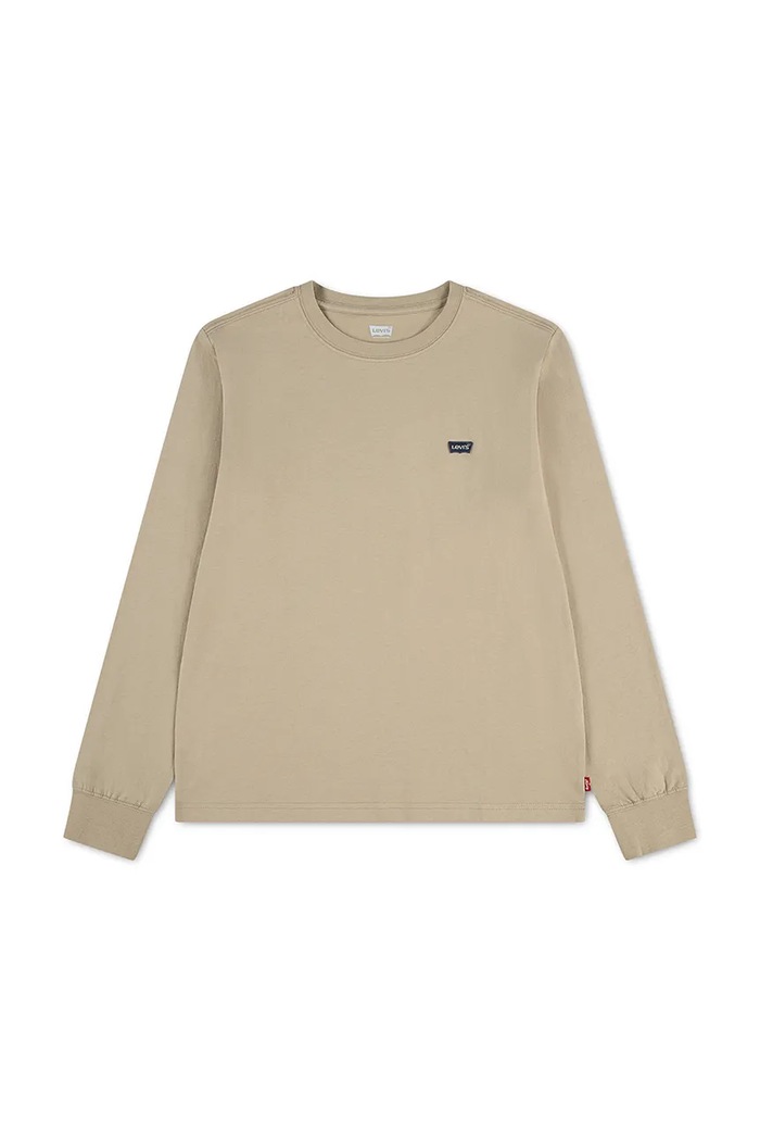 Levi's longsleeve dziecięcy z bawełną GRAPHIC TEE SHIRT beżowy 9EC706