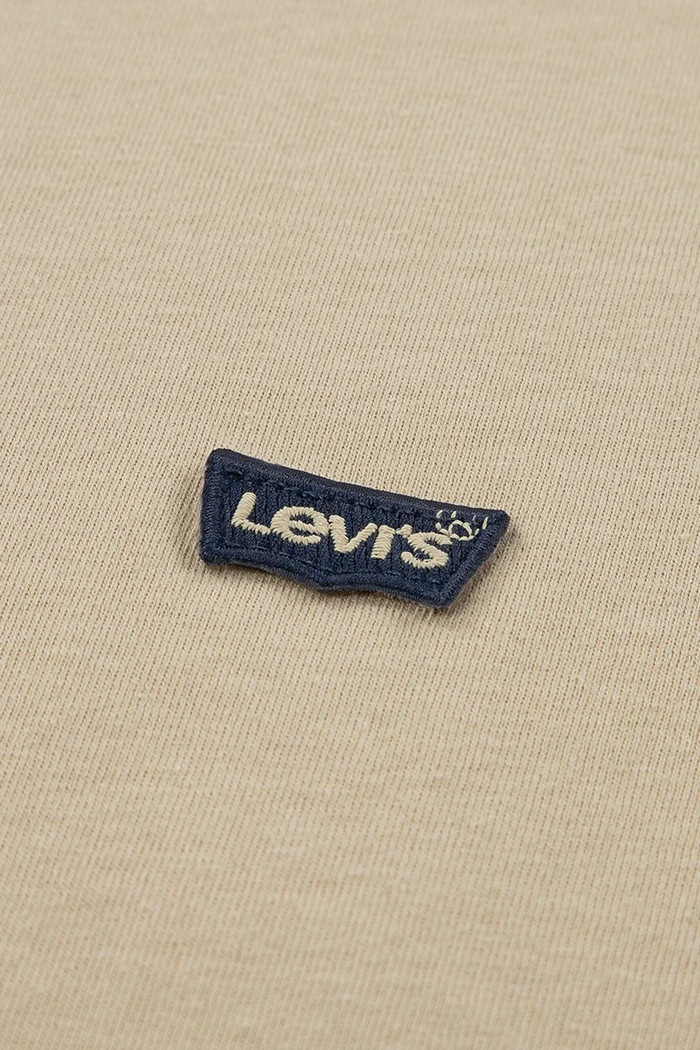Chłopiec Levi's longsleeve dziecięcy z bawełną GRAPHIC TEE SHIRT 9EC706 beżowy