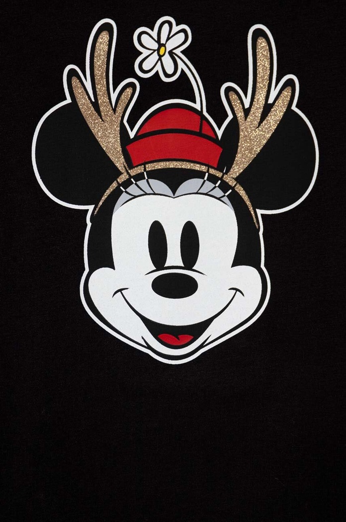 CHLAPEC Dětské bavlněné tričko s dlouhým rukávem United Colors of Benetton x Disney 3VR5C10GQ.G.SEASONAL černá