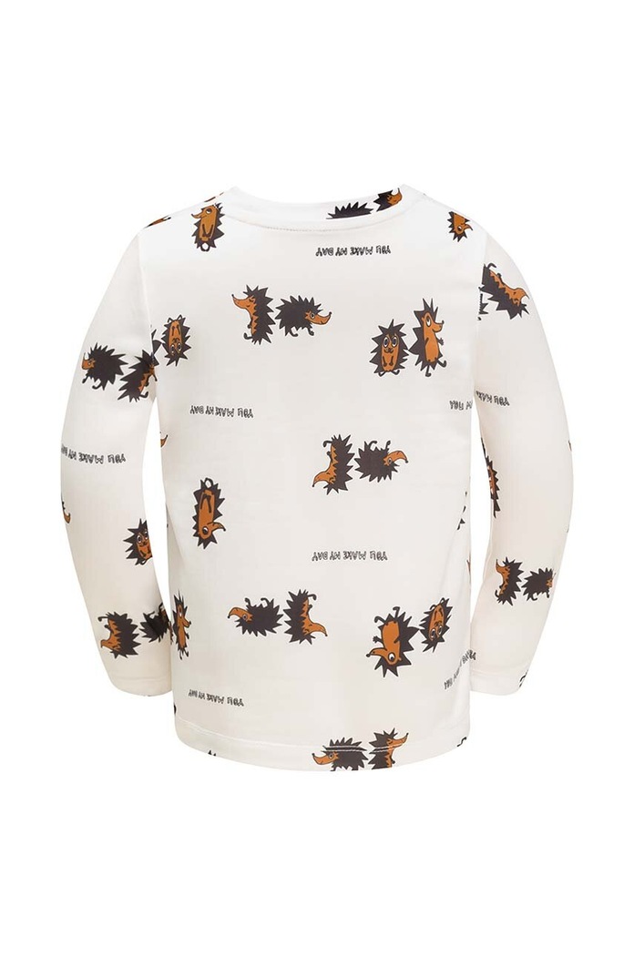 Jack Wolfskin Dětské tričko s dlouhým rukávem Jack Wolfskin GLEEL PRINT 1610431 béžová AW23