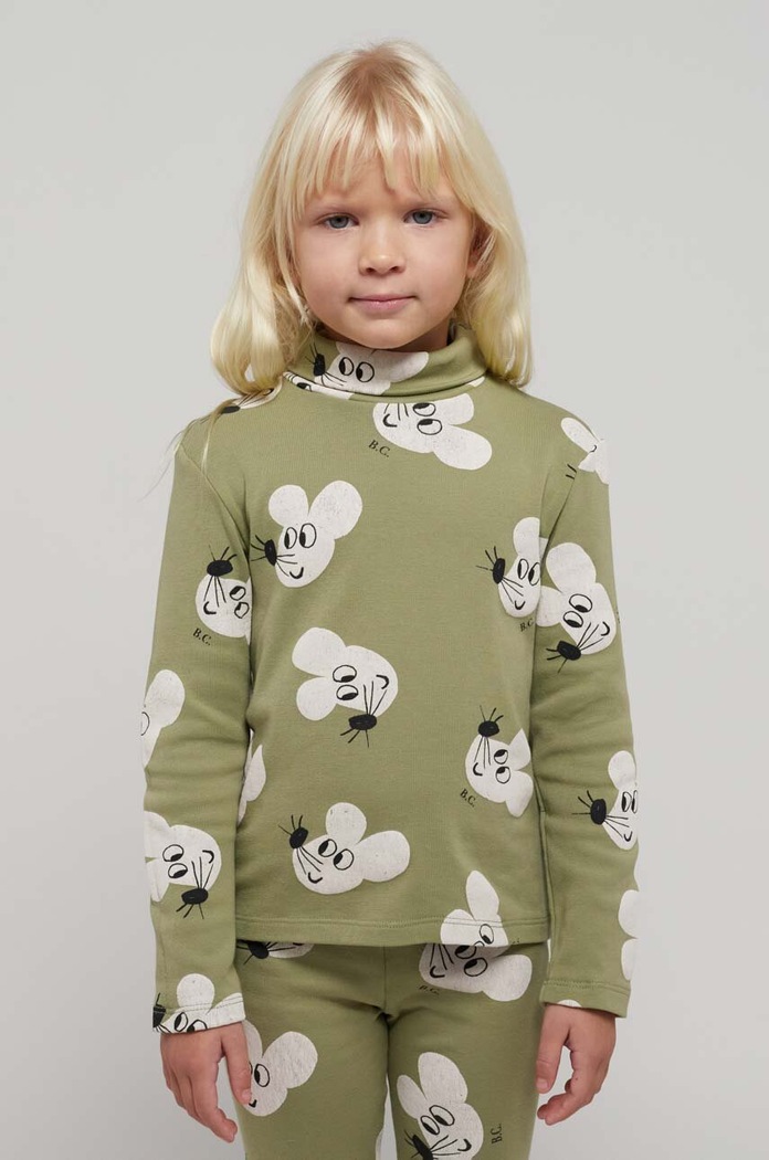 Bobo Choses longsleeve copii cu modele verde 223AC026