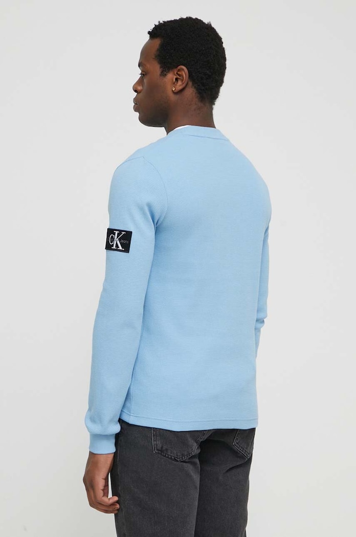 Oblečení Bavlněná mikina Calvin Klein Jeans J30J323485 modrá
