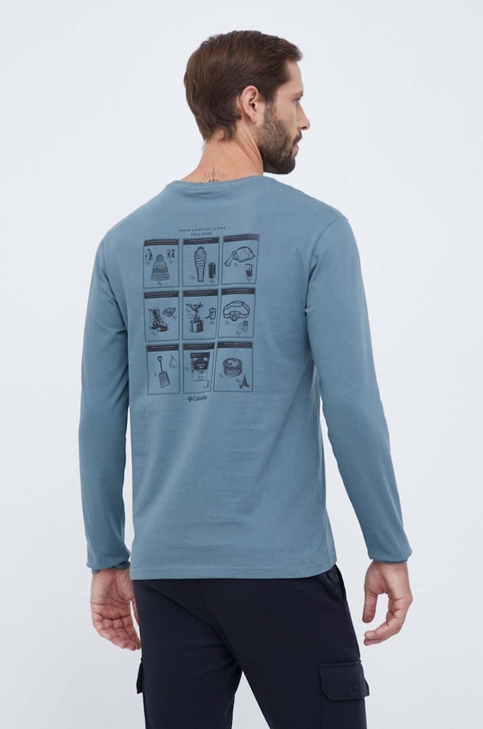 Îmbrăcăminte Columbia longsleeve din bumbac 2054553 albastru