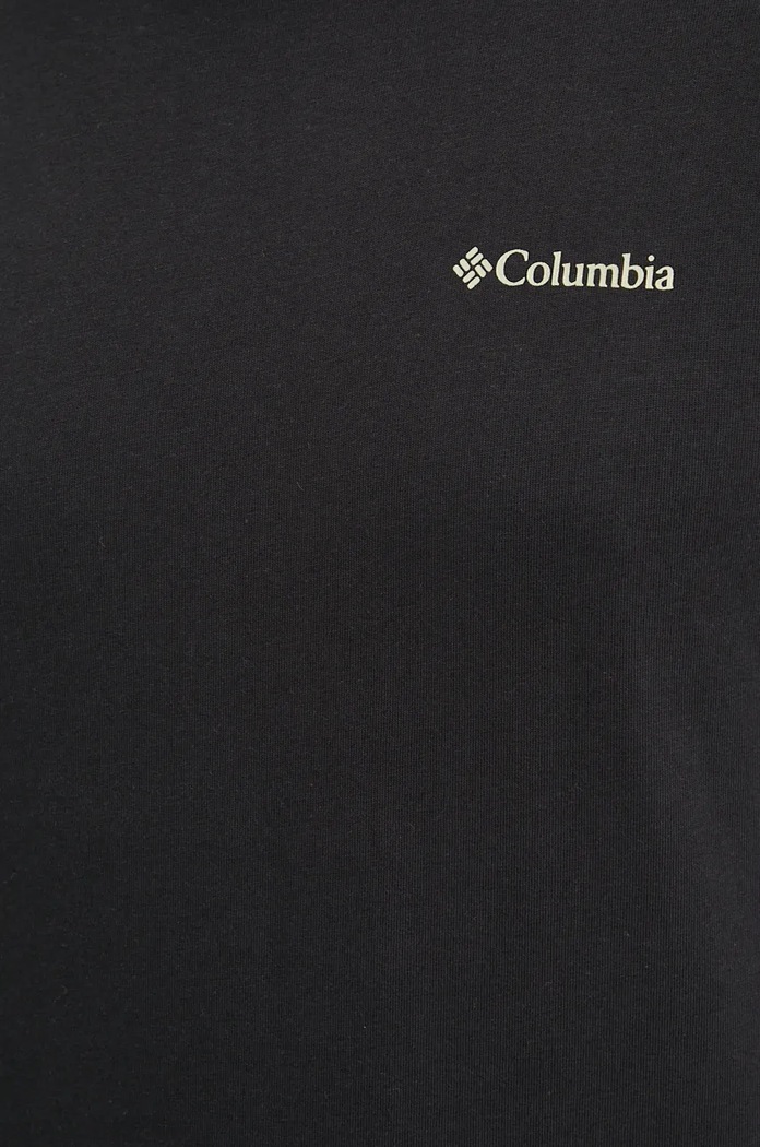 Columbia longsleeve bawełniany czarny 2054553