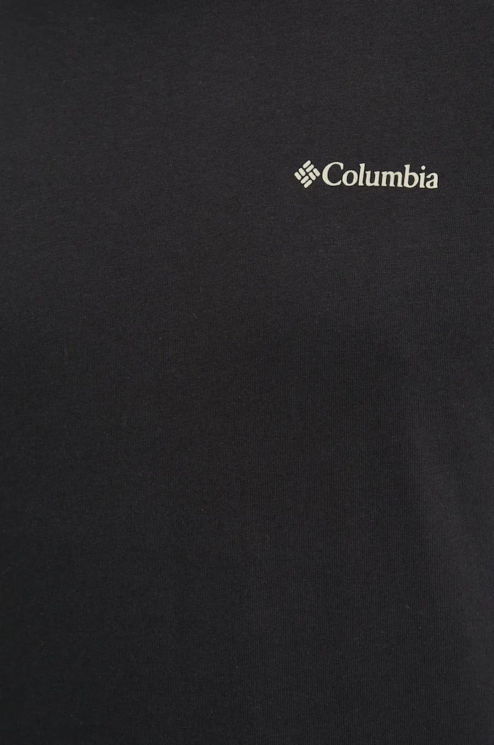 Columbia longsleeve bawełniany czarny 2054553