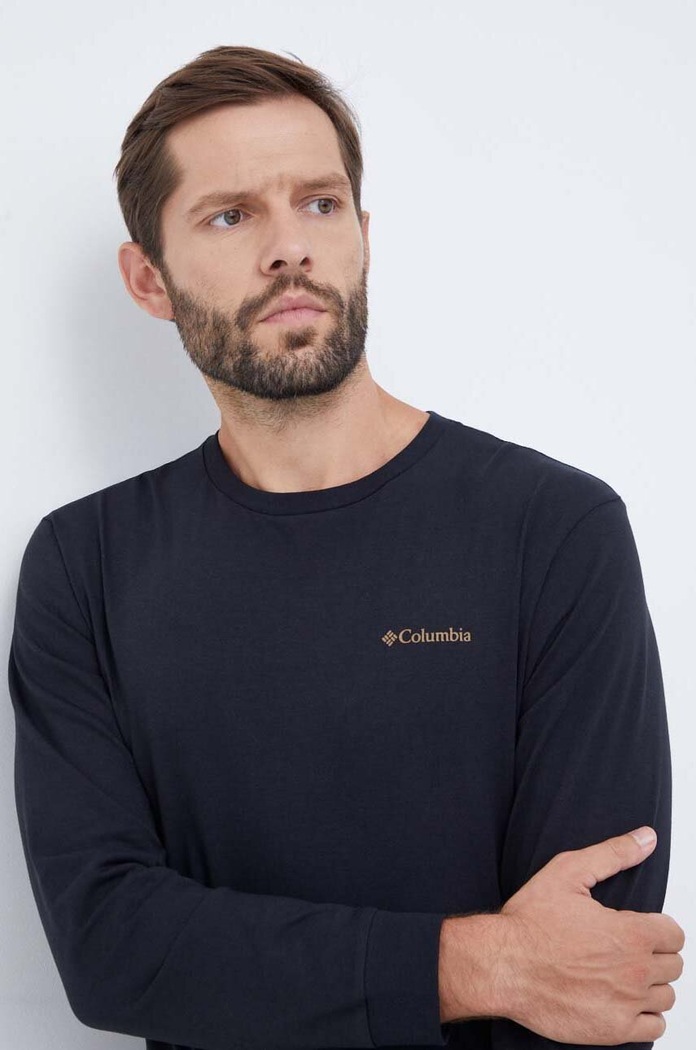 Longsleeve din bumbac Columbia 2054553 negru